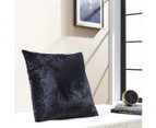 Decorative Black Small Lumbar Pillow Covers, Cushion Covers Velvet Pillow Covers, Sofa Throw 12x20inch Pillow Covers Set of 2 20 x 20"- set of 2-Black