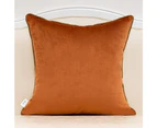 Geometric Gold Leather Striped Cushion Cases Luxury European Throw Pillow Covers Decorative Pillows for Couch Living Room Bedroom Car Orange