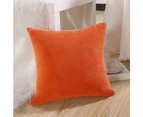 Pack of 2, Corduroy Soft Decorative Square Throw Pillow Cover Cushion Covers Pillowcase, Home Decor Decorations for Sofa Couch Bed Chair 45x45cm-Orange