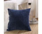 Pack of 2, Corduroy Soft Decorative Square Throw Pillow Cover Cushion Covers Pillowcase, Home Decor Decorations for Sofa Couch Bed Chair 45x45cm-Denim Blue
