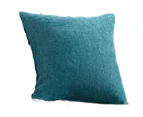 Pillow Covers 18x18 Inch Set of 2 Solid Rustic Farmhouse Decorative Throw Pillow Covers Square Cushion Case for Home Sofa Couch Decoration 18x18-Inch-Teal