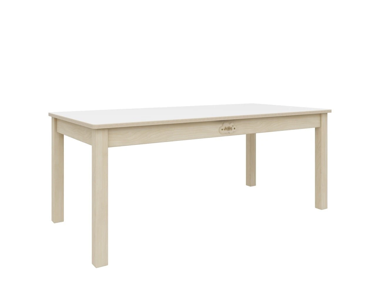 Jooyes Kids Birch and White Rectangular Table - H54cm