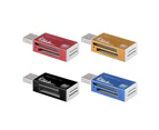 Colorfulstore USB 2.0 All in 1 Multi Memory Card Reader for Micro SD SDHC TF M2 MMC MS PRO DUO-