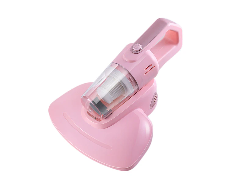 Mini Mite Remover Strong Suction USB Charging High Frequency Dust Cleaner Portable Wireless Handheld UV Light Vacuum Cleaner for Household-Pink 1
