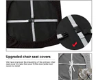 Seat Covers For Dining Chairs Seat Covers Kitchen Chair Covers (2 Pieces) - Black