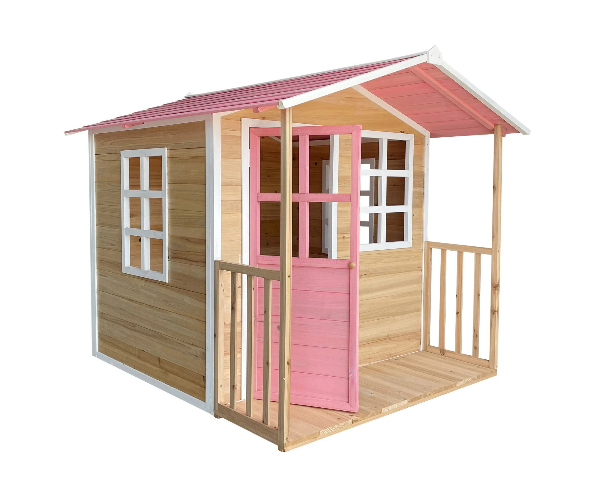 Wooden Cubby House Kids Cottage Outdoor Playhouse Children Game Centre Play Toy