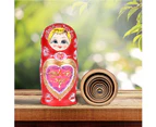Russian Nesting Doll Matryoshka Wood Stacking Nested Handmade Toys for Kids Christmas Holiday (10 PCS)