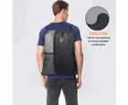 Drawstring Backpack Gym Bag Women Men Kids Large Size With Zipper And Mesh Water Bottle Pockets.