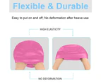 Swim Cap for Women and Men with Average or Large Heads - Great for Adults, Older Kids, Boys and Girls - Free Nose Clip-Pink