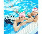 Swim Cap Waterproof Shower Cap Comfortable Swimming Cap Durable Soft Adult Swimming Cap Young Women Girls-3 Pieces