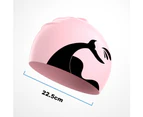Swimming Cap,Silicone Fishtail Swimming Cap - Pinksilicone Swim Caps For Long Hair, Cover Ears Swimming Caps , Flexible Waterproof