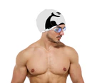 Swimming Cap,Silicone Fishtail Swimming Cap - Whitesilicone Swim Caps For Long Hair, Cover Ears Swimming Caps