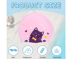 Silicone Kids Swimming Hat - Pink Cat1 Pieces Swim Caps Waterproof Comfy Bathing Caps Non-Slip Cartoon Kids Swimming Hat