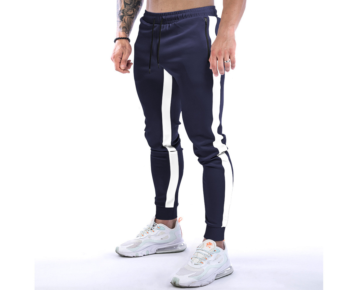 Bonivenshion Men's Zip Jogger Pants Casual Gym Workout Pants Track