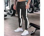 Bonivenshion Men's Zip Jogger Pants Casual Gym Workout Pants Track Pants Slim Fit Tapered Sweatpants with Pockets for Men-Black