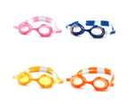 Nvuug Fashion Children Swimming Glasses Eyewear Anti-UV Waterproof Anti-fog Goggles-Dark Blue