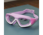 Nvuug Professional Swimming Goggles with Earplugs Safe Wide-angle Mirror Design Glasses for Kids-Purple