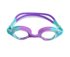 Swimming Goggles,Hd Swimming Goggles Children'S Swimming Goggles Silicone-Lake Blue/Purplekids Goggles For Swimming