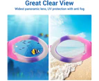 Kids Goggles for Swimming, Anti-fog 100% UV Protection , for Kids Age 3-14HD  - Pink White