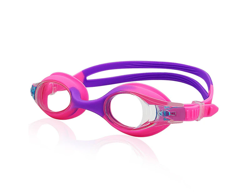 Kids Goggles for Swimming, Anti-fog 100% UV Protection , for Kids Age 3-14HD Kids  - Purple Pink
