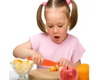 3 Piece Plastic Kitchen Knife Set For Kids, Kid Safe Nylon Chef Knife For Cutting Bread, Salads