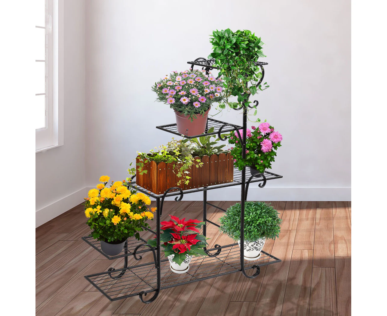 Potted Plant Holder Stands For Flower Pot Metal Garden Container