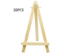 20 Pieces Wooden Mini Easel Mini Triangle Tabletop Frame Display Stand