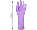 Rubber Gloves - Durable Light Purple - 2 Pairs (Note M Size)Household Dishwashing Cleaning Gloves With Latex Free, Cotton Lining