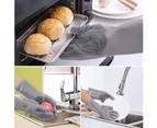 Silicone Dishwashing Gloves For Washing Dishes Ideal Washing Gloves,gray