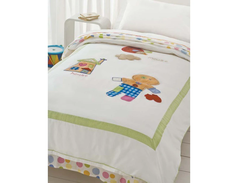 Happy Kids Gingerbread Man Quilt Cover Set