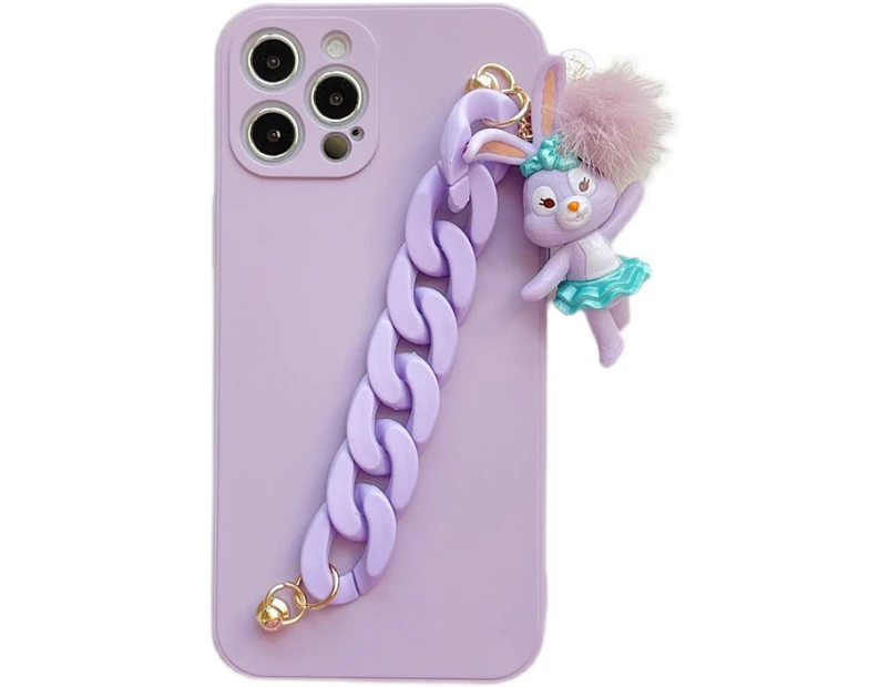 Compatible for iPhone 7 Plus/iPhone 8 Plus Case, Case with Chain iphonexr-purple