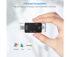 TF/SD Card Reader，3-in-1 Memory Card Reader with Tri-Connectors, USB 2.0 Card Reader Adapter,Compatible with Windows,Mac OS ,Linux, Android Black