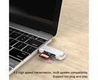 USB 3.0 Card Reader, SD / Micro SD Reader, Portable Card Reader for SD, SDHC, SDXC, MicroSD, MicroSDHC, MicroSDXC WHITE WHITE