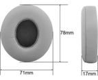 Replacement Ear Pads for Beats Solo 2 Solo 3 - Replacement Ear Cushions Memory Foam Earpads Cushion Cover for Solo 2 & Solo 3 Wireless Headphone Grey