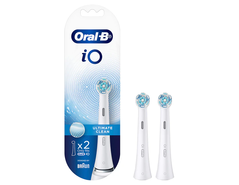 Oral-B iO Ultimate Clean Replacement Brush Heads 2pk -White