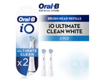 Oral-B iO CW-2 Ultimate Clean Replacement Brush Heads  2 Pack White for Oral-B [CW-2]