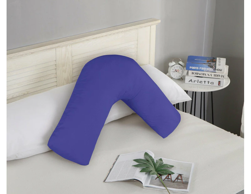 Fabric Fantastic 1000TC Ultra Soft V shape Pillowcase Cover 78 x 36cm - Royal Blue