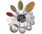 Stainless steel double-ended measuring spoon set of 6