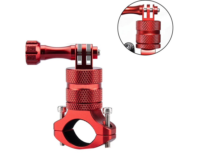 Bicycle Camera Mount Compatible with GoPro Mountain Bike Handlebar Mount Bicycle Mount Motorcycle Holder Action Camera Bike Mount Red