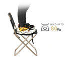 Folding Portable Aluminum Stool Camping Fishing Hiking Travel Outdoor Seat Chair
