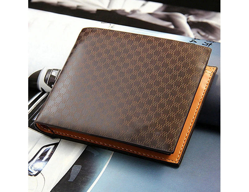 Knbhu Men Fashion Faux Leather Pocket Wallet Clutch ID Credit Card Holder Bifold Purse