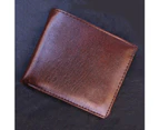 Knbhu Men Business Faux Leather Wallet Card Holder Clutch Pocket Slim Purse Gift-Brown