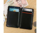 Knbhu Men's Faux Leather Money Clip ID Credit Card Holder Business Pocket Wallet Purse-Red