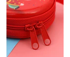 Knbhu Women Coin Purse Cartoon Pattern Smooth Zipper Girls Earphone Bag Ladies Round Square Money Key Bag Mini Wallet for Christmas-A