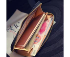 Knbhu Women Faux Leather Card Holder Long Wallet Clutch Checkbook Tassel Handbag Purse-Black