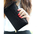 Knbhu Women Fashion Faux Leather Purse Mini Handbag Cash Coin Storage Long Wallet-Red