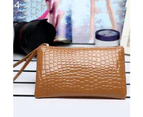 Knbhu Women Fashion Faux Leather Purse Mini Handbag Cash Coin Storage Long Wallet-Gold