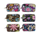 Knbhu Women Floral Print Cloth Wristlet Bag Coin Purse Zipper Wallet Cell Phone Pouch-3#