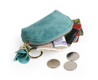 Knbhu Women Faux Leather Coin Purse Card Keys Holder Organizer Zipper Mini Wallet-Black