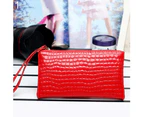 Knbhu Women Fashion Faux Leather Purse Mini Handbag Cash Coin Storage Long Wallet-Pink